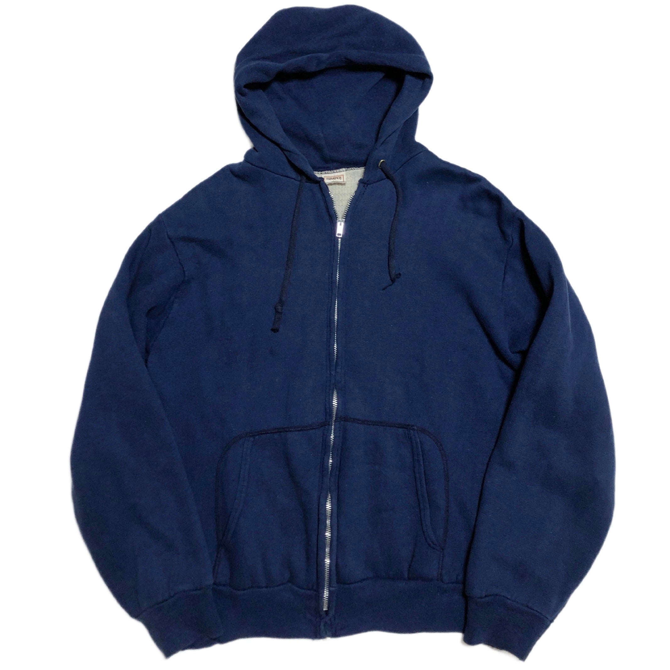 変形ポケット 70s ヴィンテージ スウェット ジップパーカー 裏サーマル