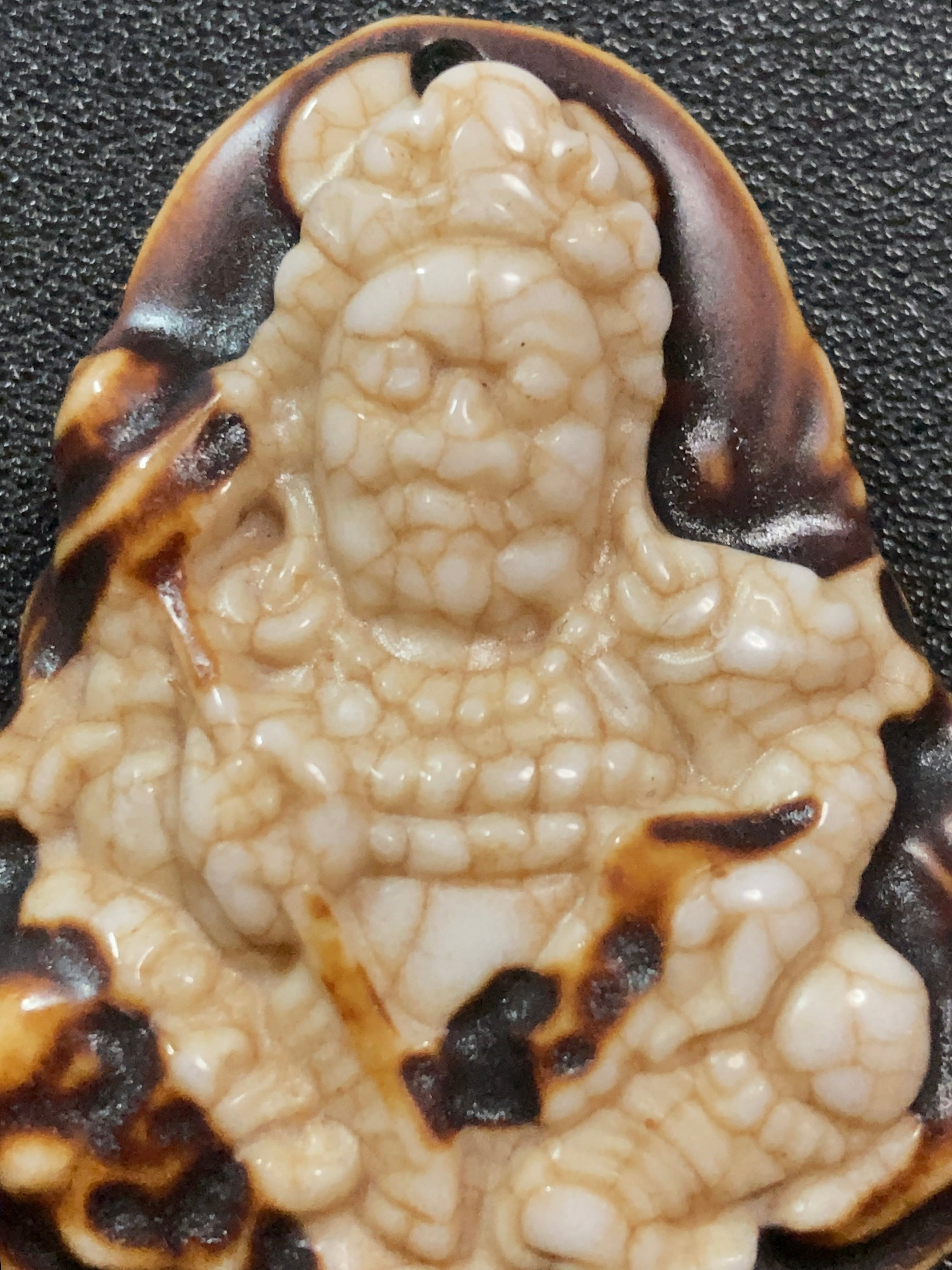 毘沙門天 日月 ／老礦玉髄 天珠製法 龍紋 | いとつなぐ