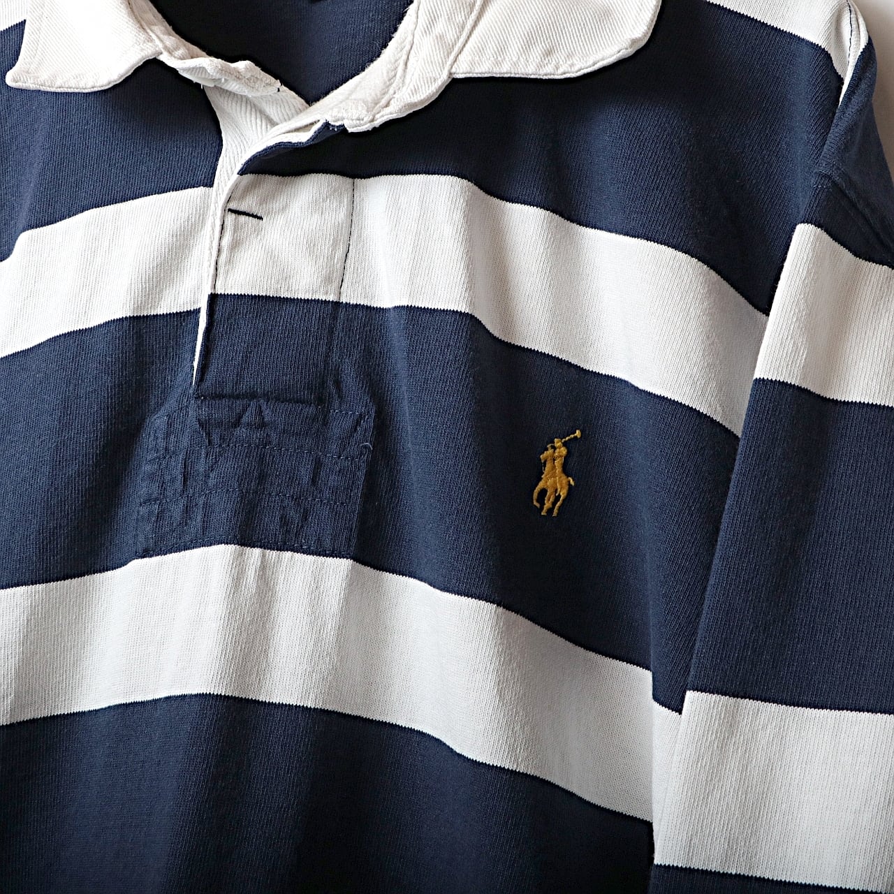 90s POLO by Ralph Lauren ラルフローレン ラガーシャツ XXL 古着 used