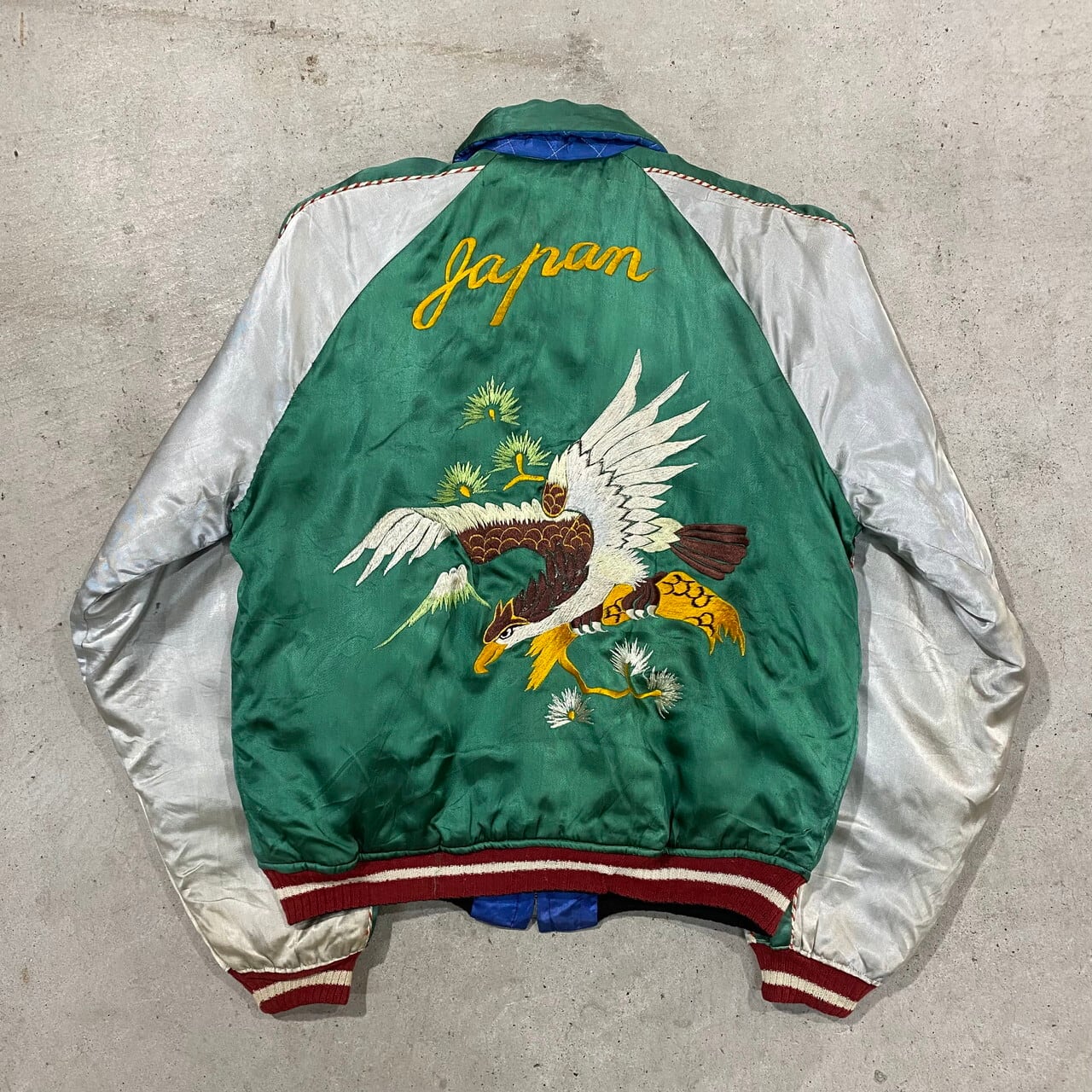 50年代 50s 刺繍 虎 鷹 JAPAN スーベニアジャケット リバーシブル