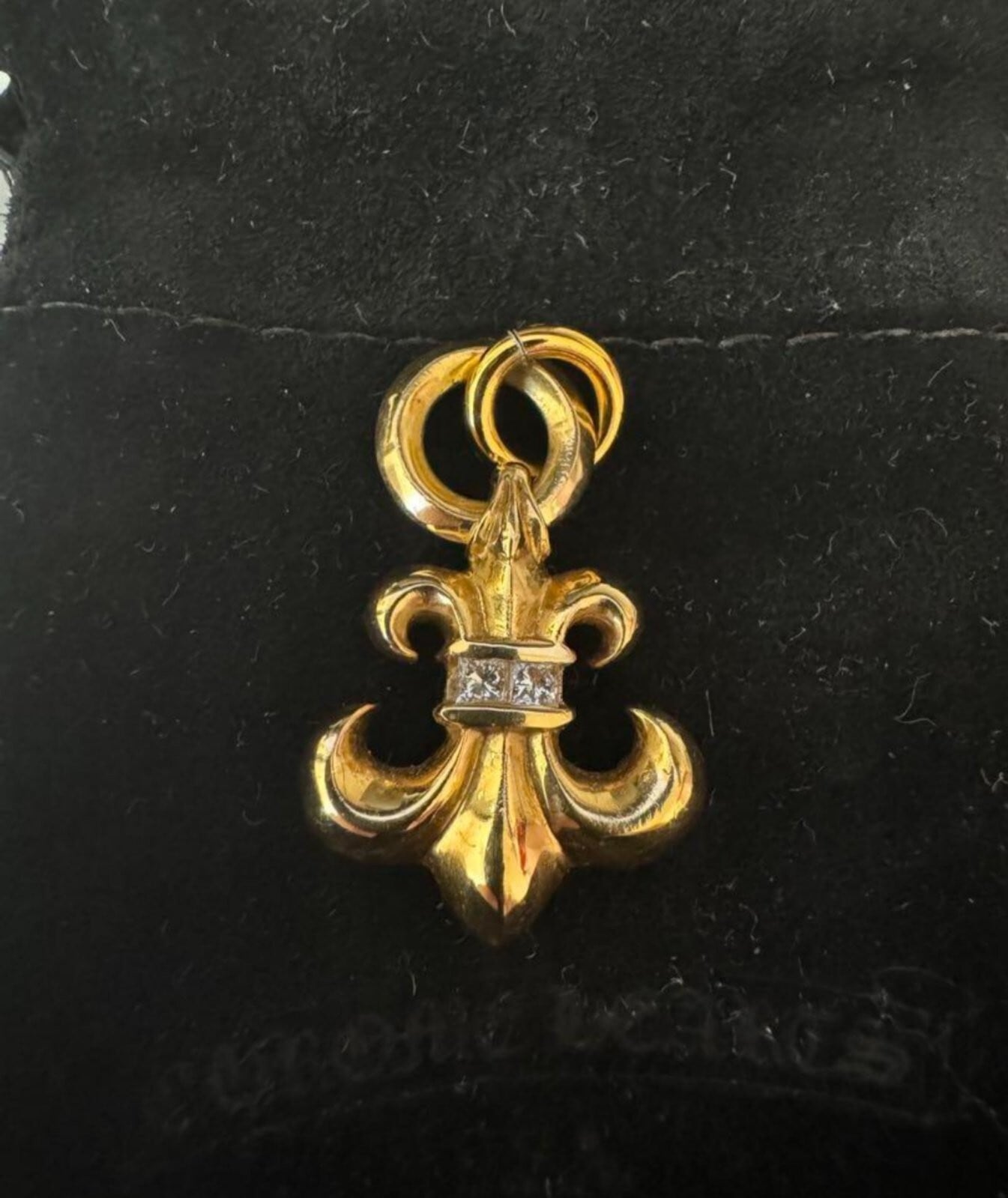 CHROME HEARTS クロムハーツ 22k BSフレア チャーム ダイヤモンド