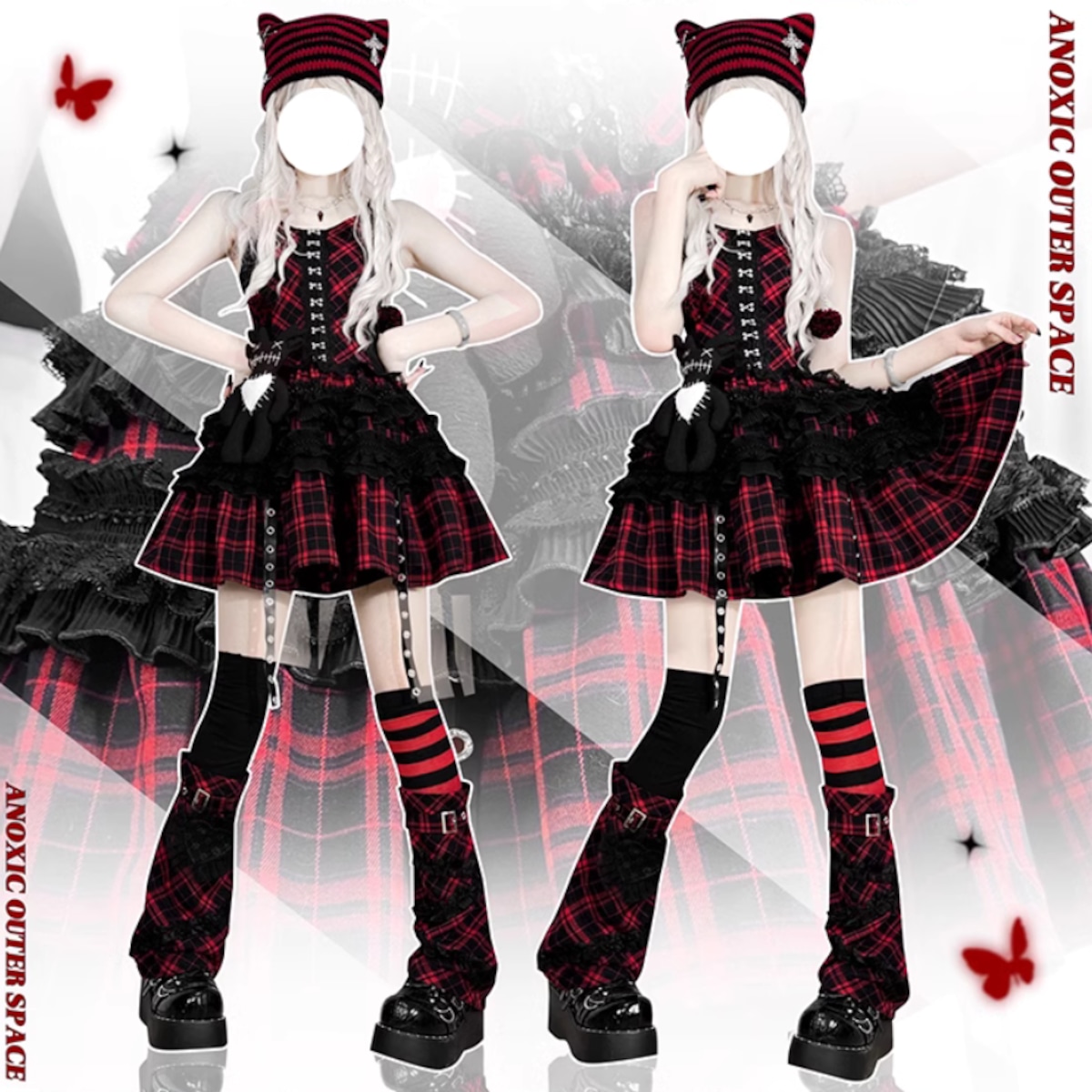 SEASONZ ロリパン ジャンパースカート フリル ストラップ ミニスカ