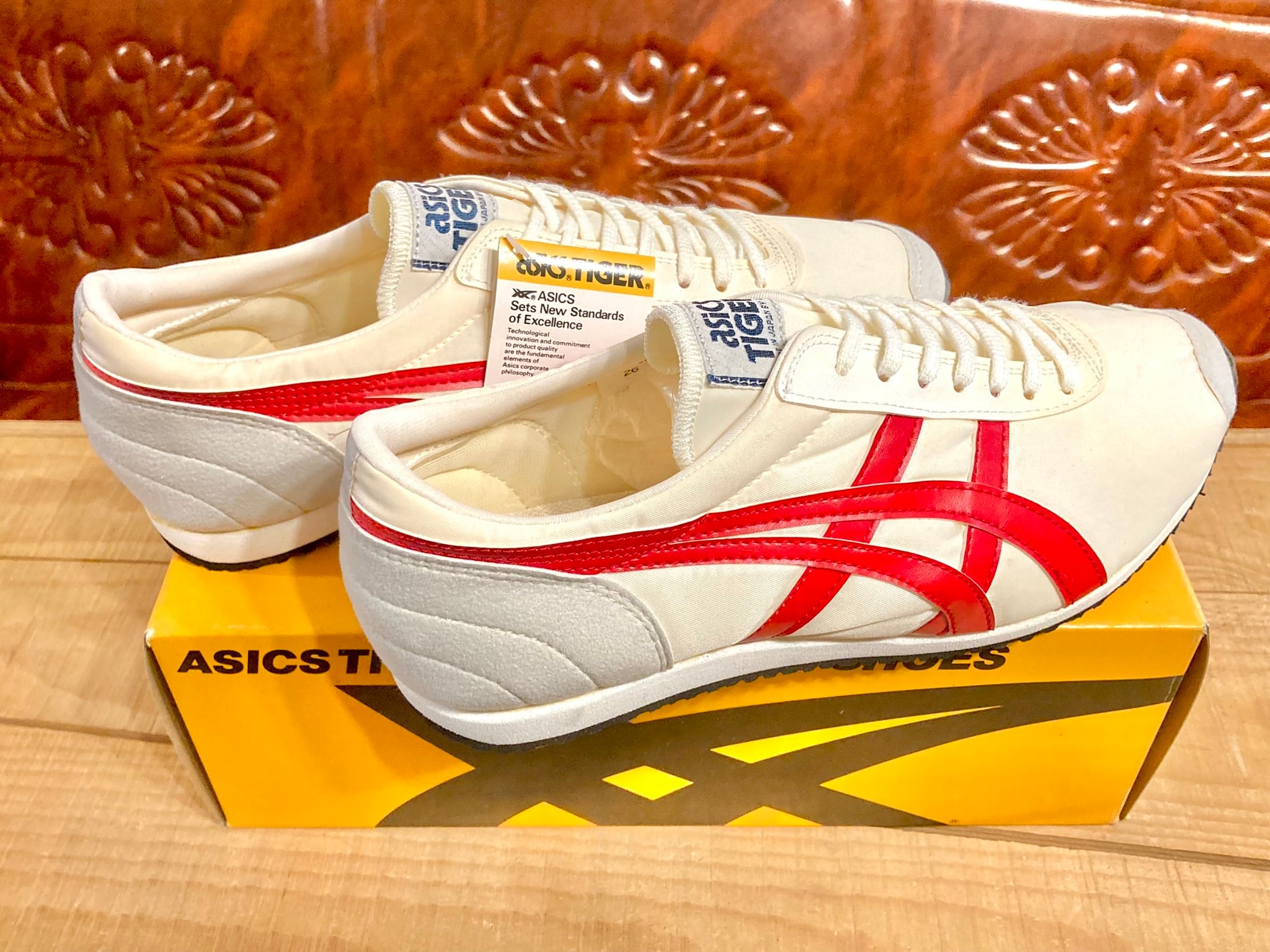 ASICS TIGER（アシックス タイガー） マラソン310 白/赤 26cm 90s 235