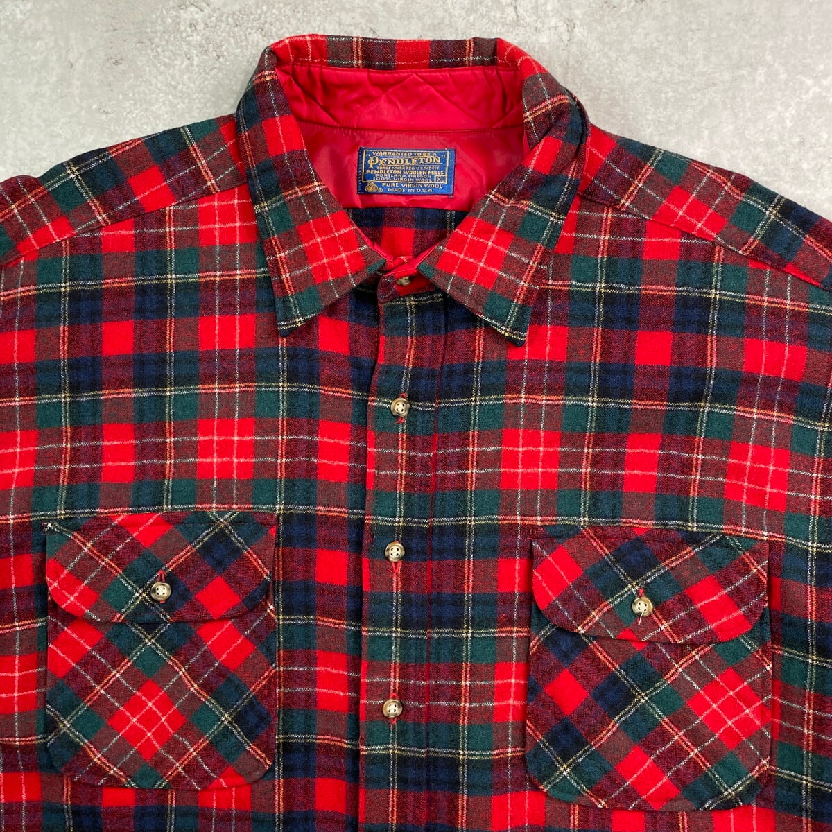 70年代 USA製 PENDLETON ペンドルトン ウール タータンチェックシャツ