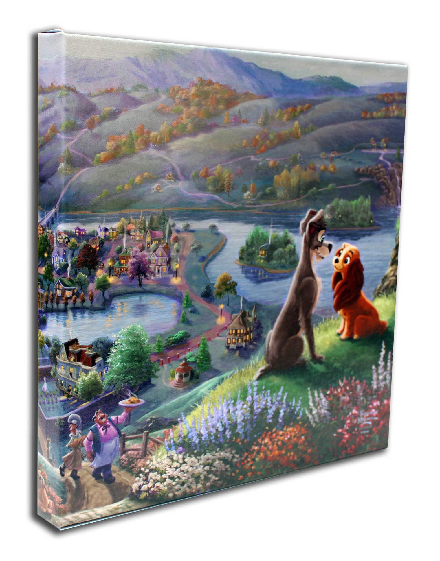 ディズニー絵画「わんわん物語/フォーリン ラブ」展示用フック付