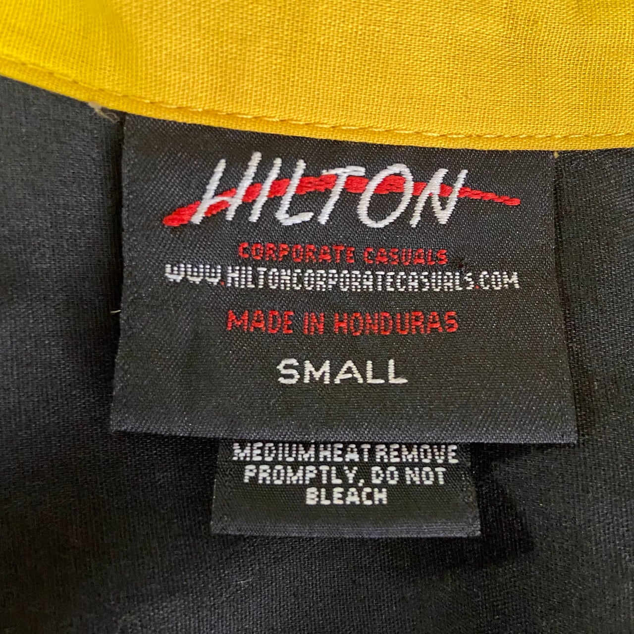 HILTON バック刺繍 ボーリングシャツ メンズM相当 古着 ボウリング