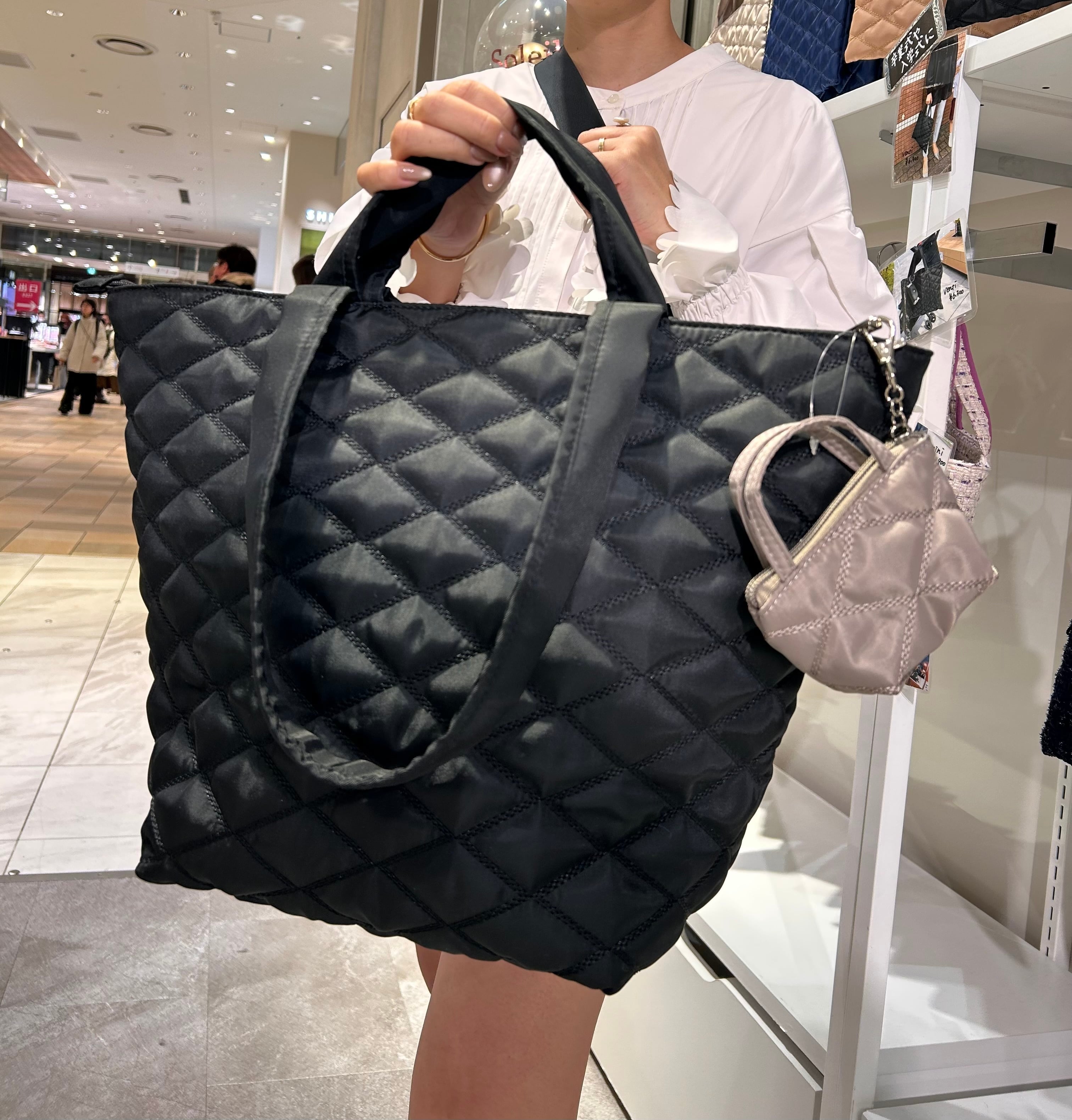 撥水2wayトートblack | soleile