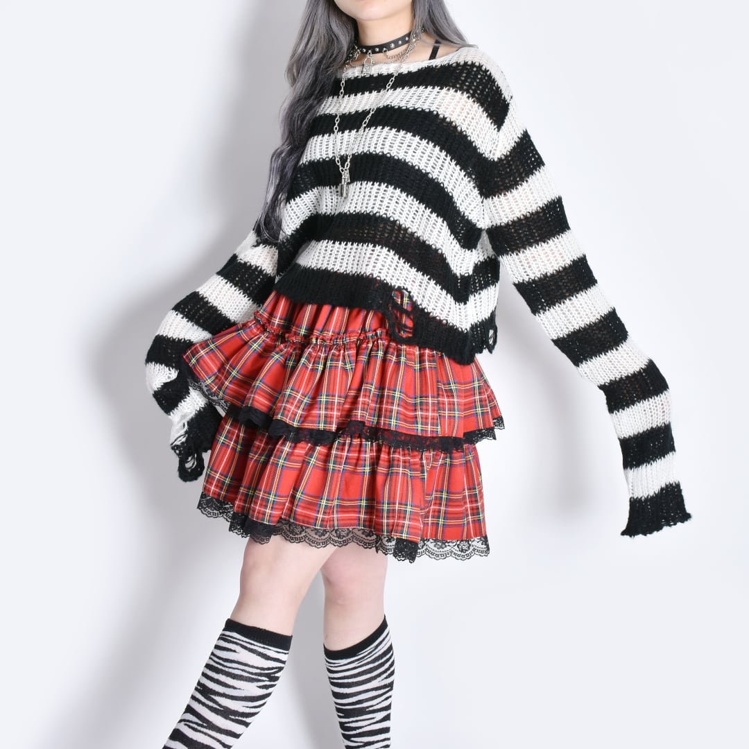 ふんわりティアードレーススカート(RED) | VOLCAN&APHRODITE