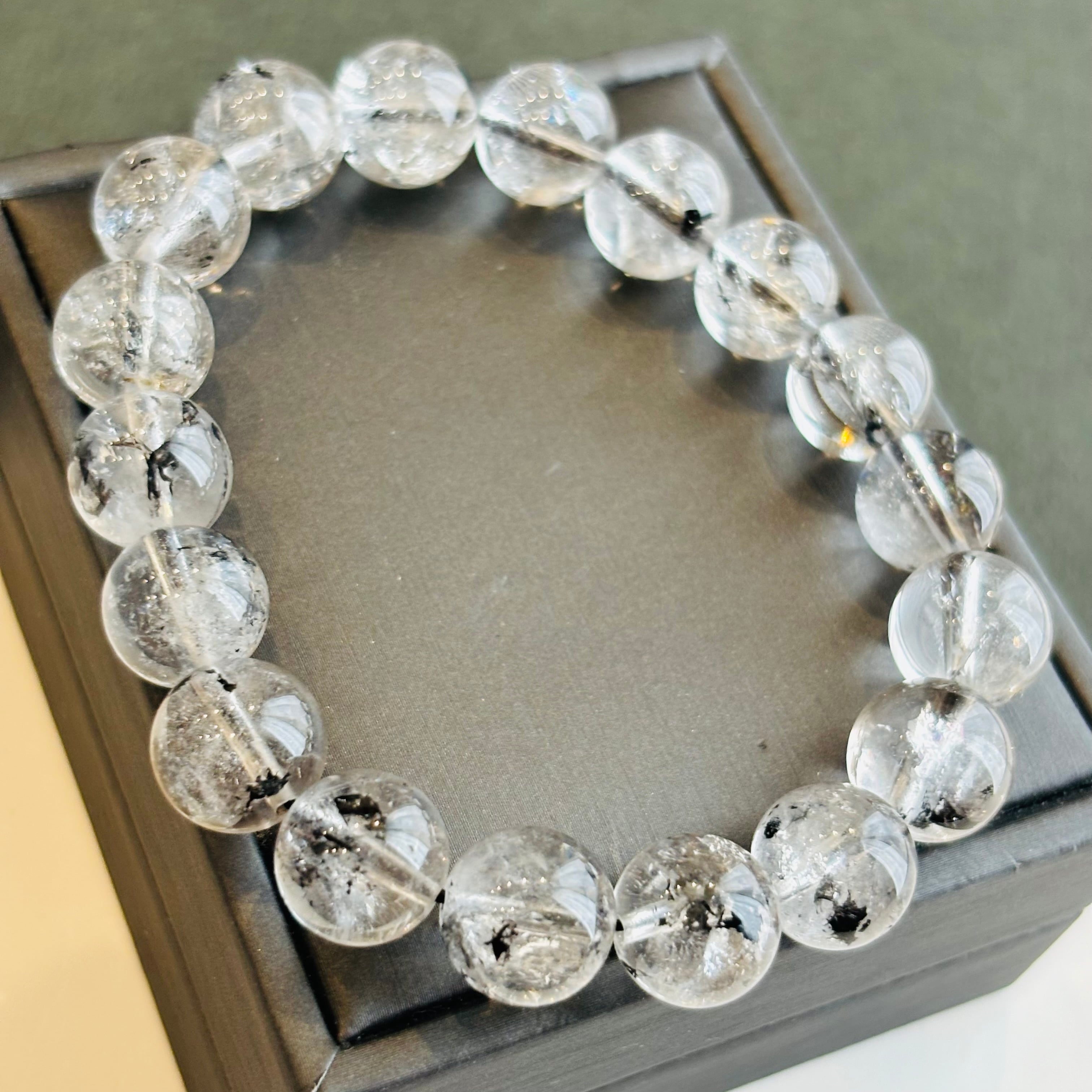 ハーキマーダイヤモンド ブレスレット 虹入り パワーストーン 天然水晶