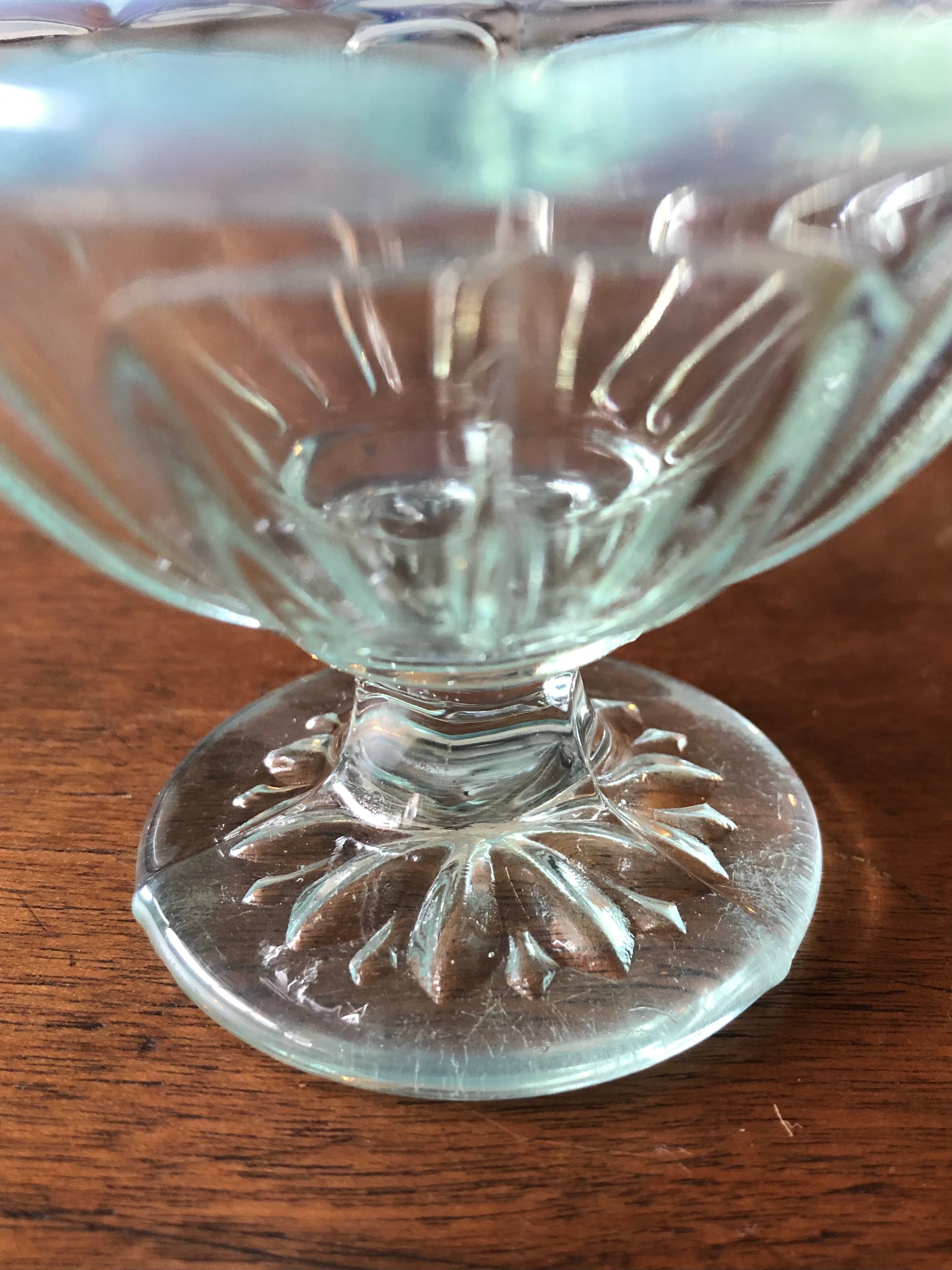 レトロ 氷コップ 乳白色 硝子 プレスガラス | choice