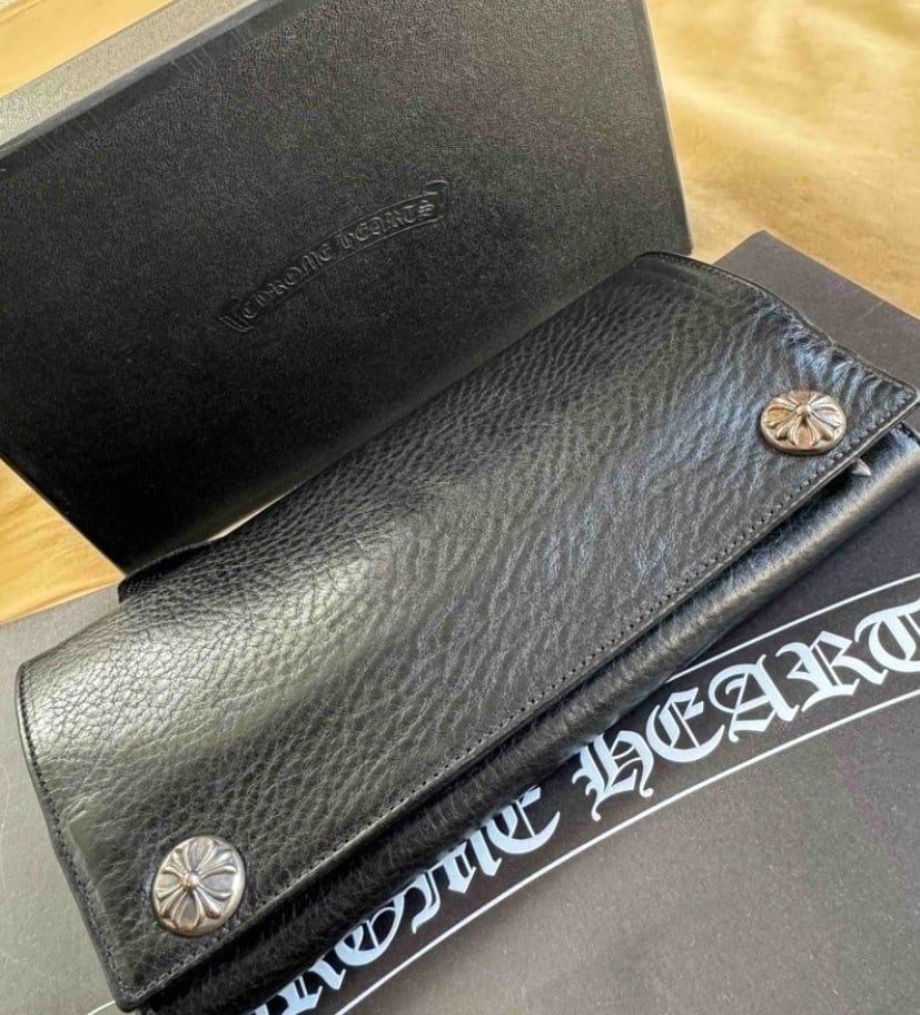 CHROME HEARTS クロムハーツ ロングウォレット グリーシー 財布