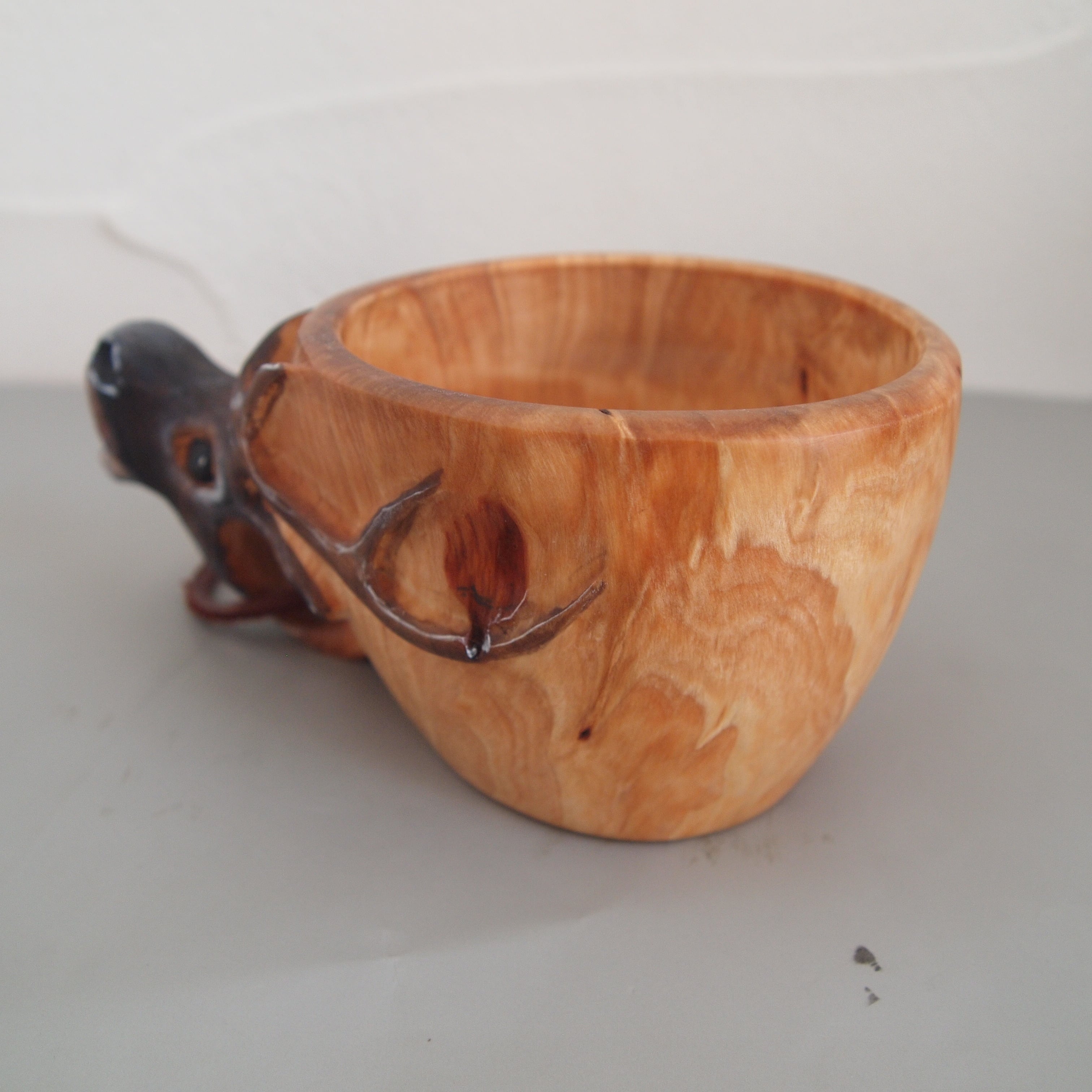 ククサ／shadrinwood／ベラルーシ産ククサ／1つ穴ハンドル180cc／白樺