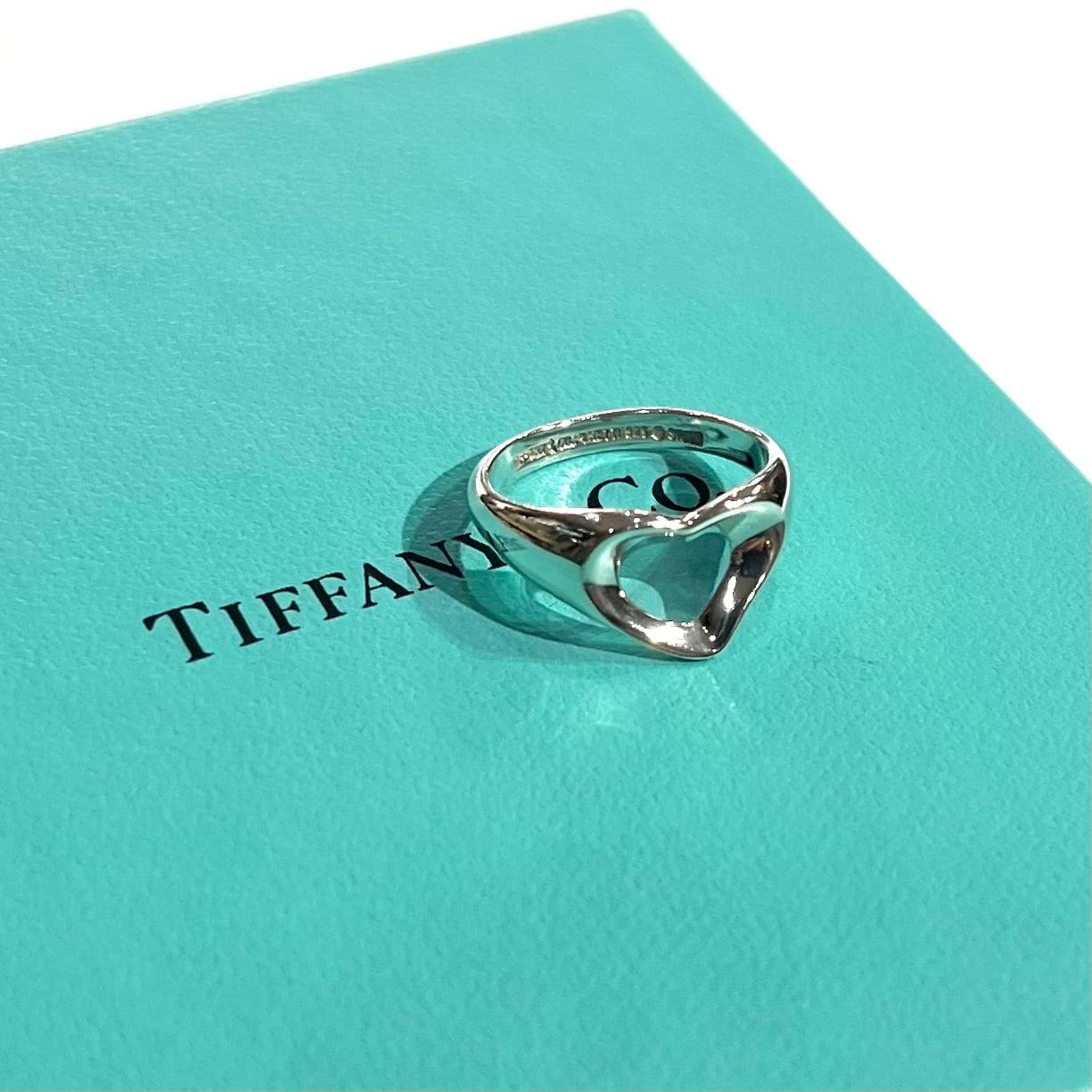 TIFFANY&CO】1968 オープンハートリング／8号／シルバー925／エルサ