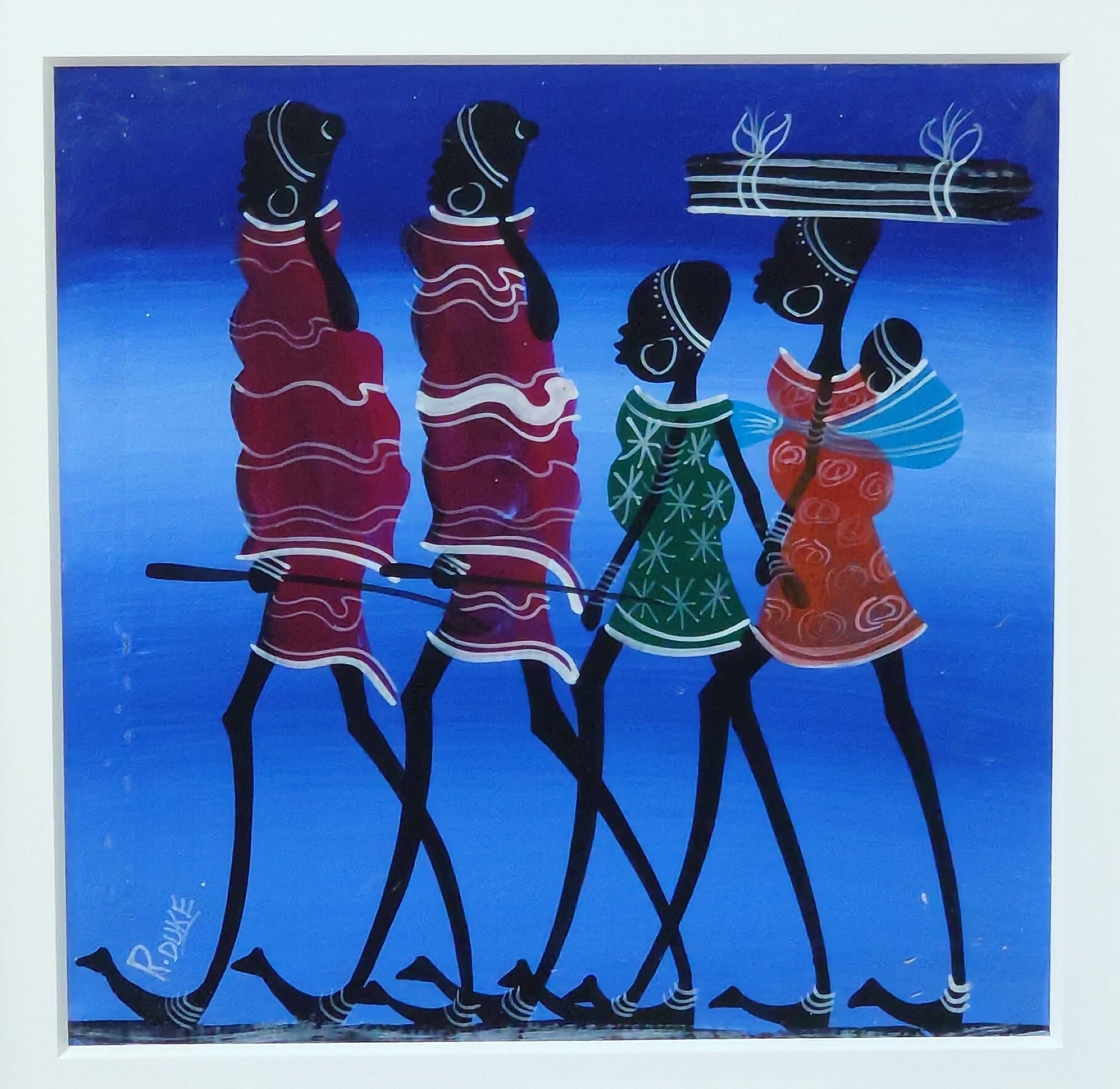 マサイ/BLUE sarange Sサイズ ティンガティンガ | Tanzanian shop