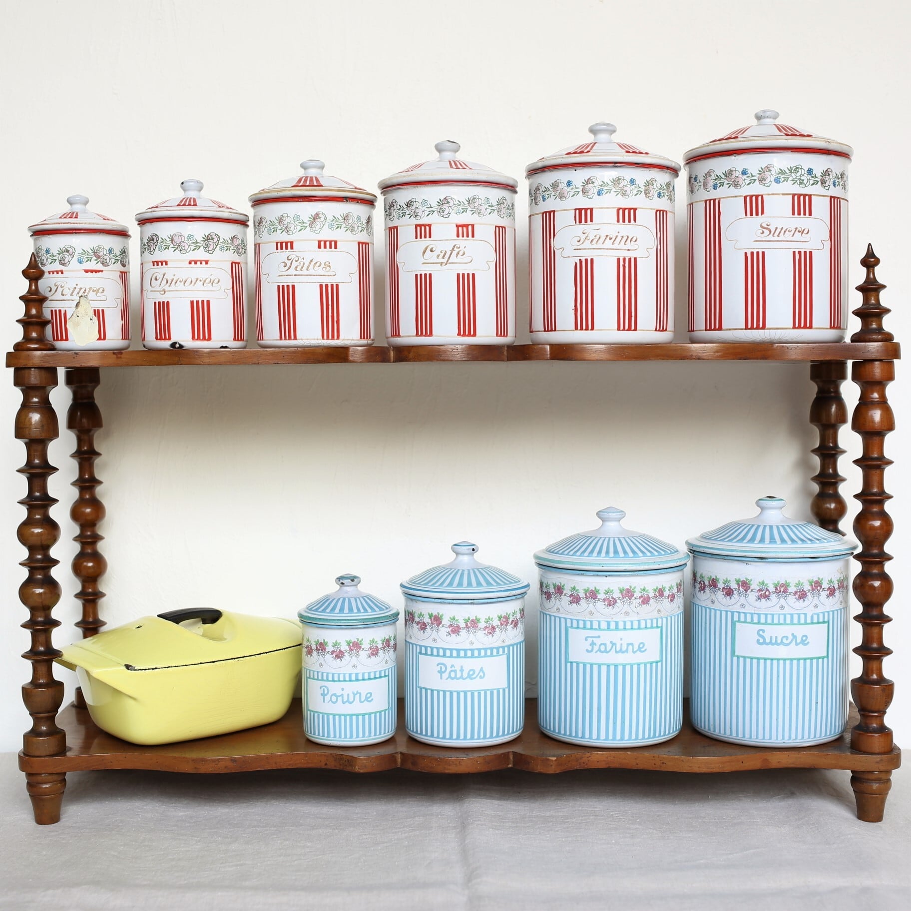 フランス アンティーク ヴィンテージ BB社 キャニスター ローズ