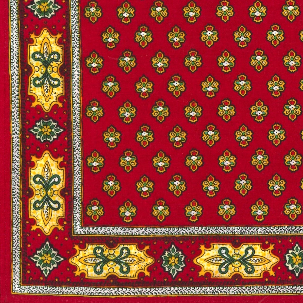 フランス直輸入] ハンカチ／バンダナ 50x50 490-4 赤 コットン ヴァル