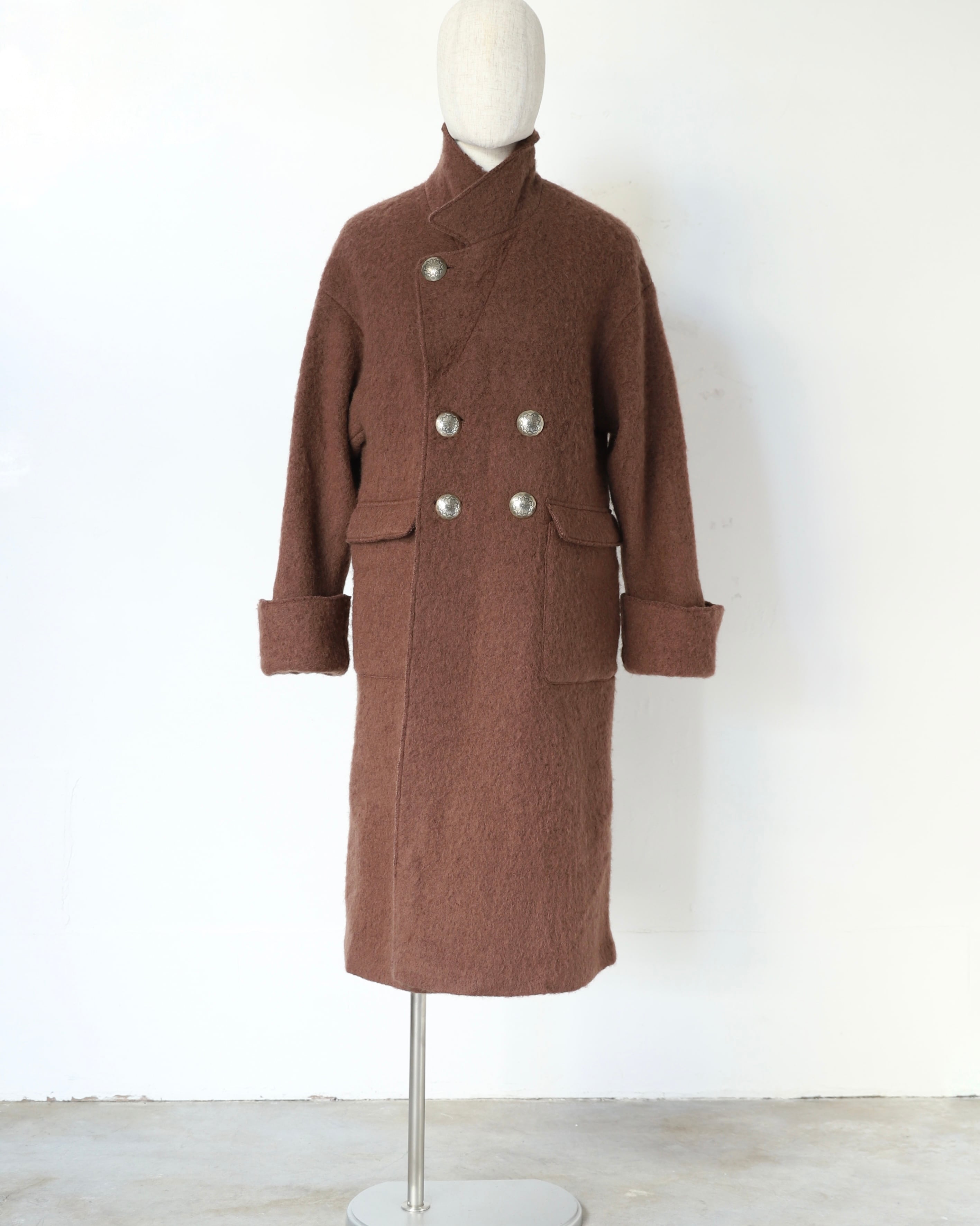 Wool Gown Long Coat / ウールガウンロングコート | AMBERGLEAM