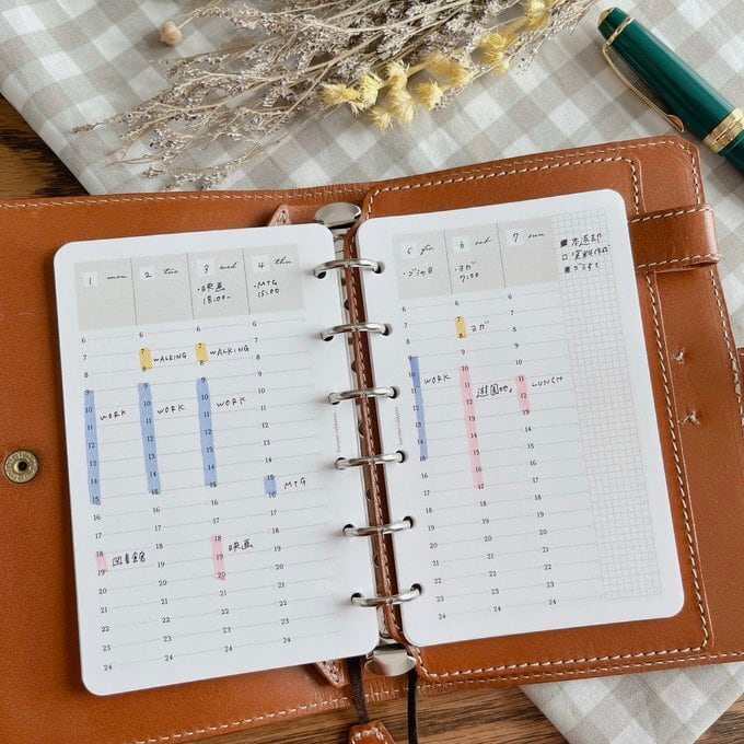 ミニ6穴サイズ/バーチカルウィークリーリフィル | Pay ID