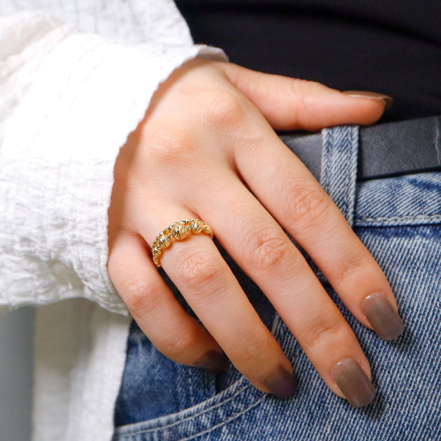 K18YG 地金 リング | GraVie