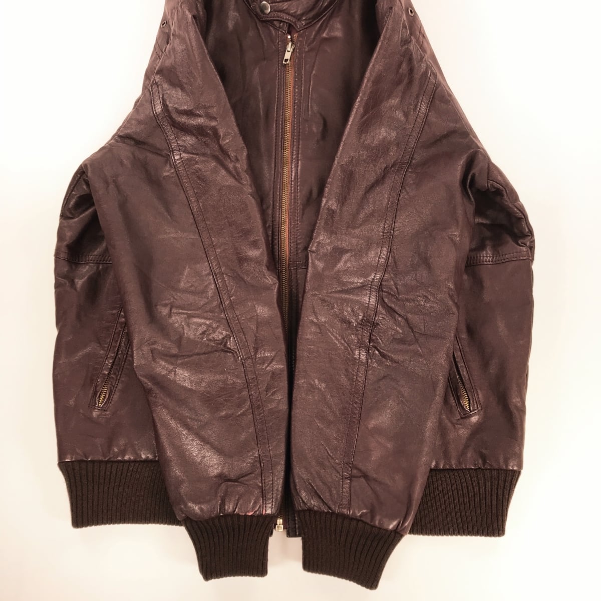 C＆A シーアンドエー 70〜 80年代 シングルライダース スランドカラー