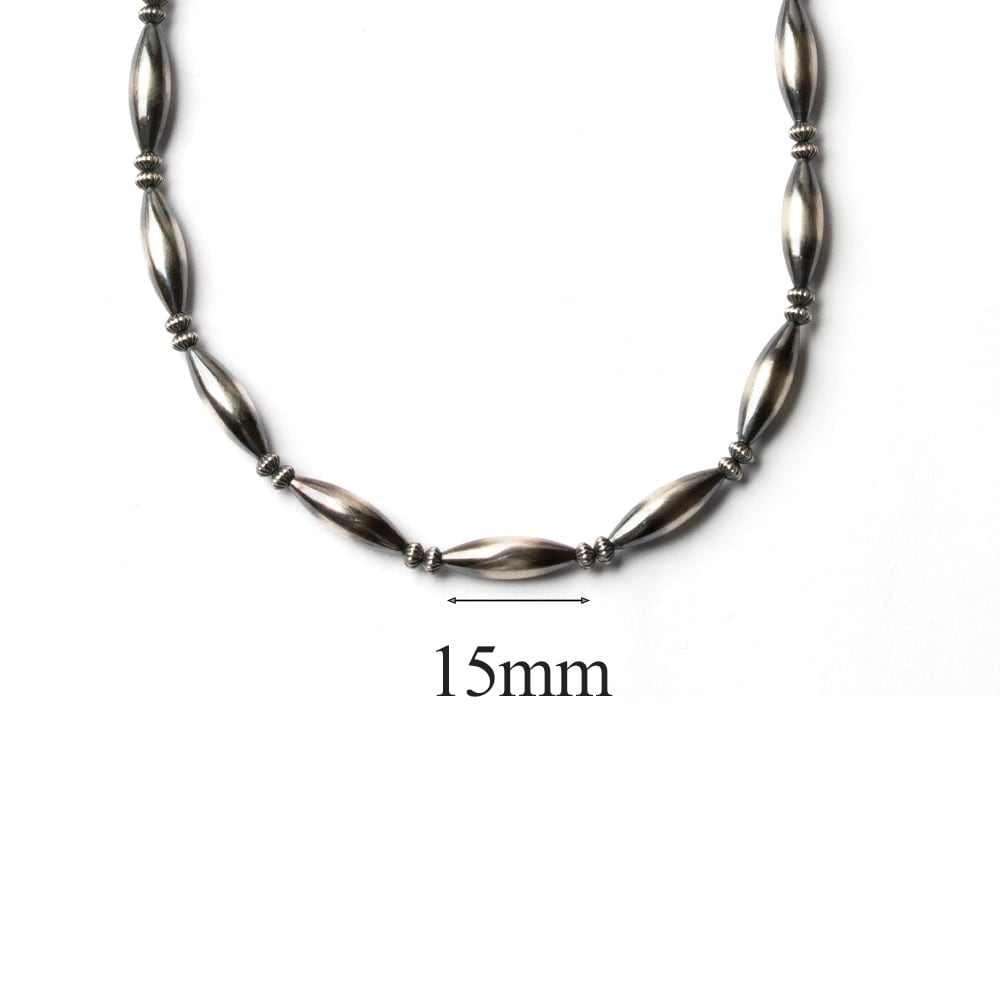 navajo pearl ナバホ パール ネックレス 楕円 ライス シルバー925