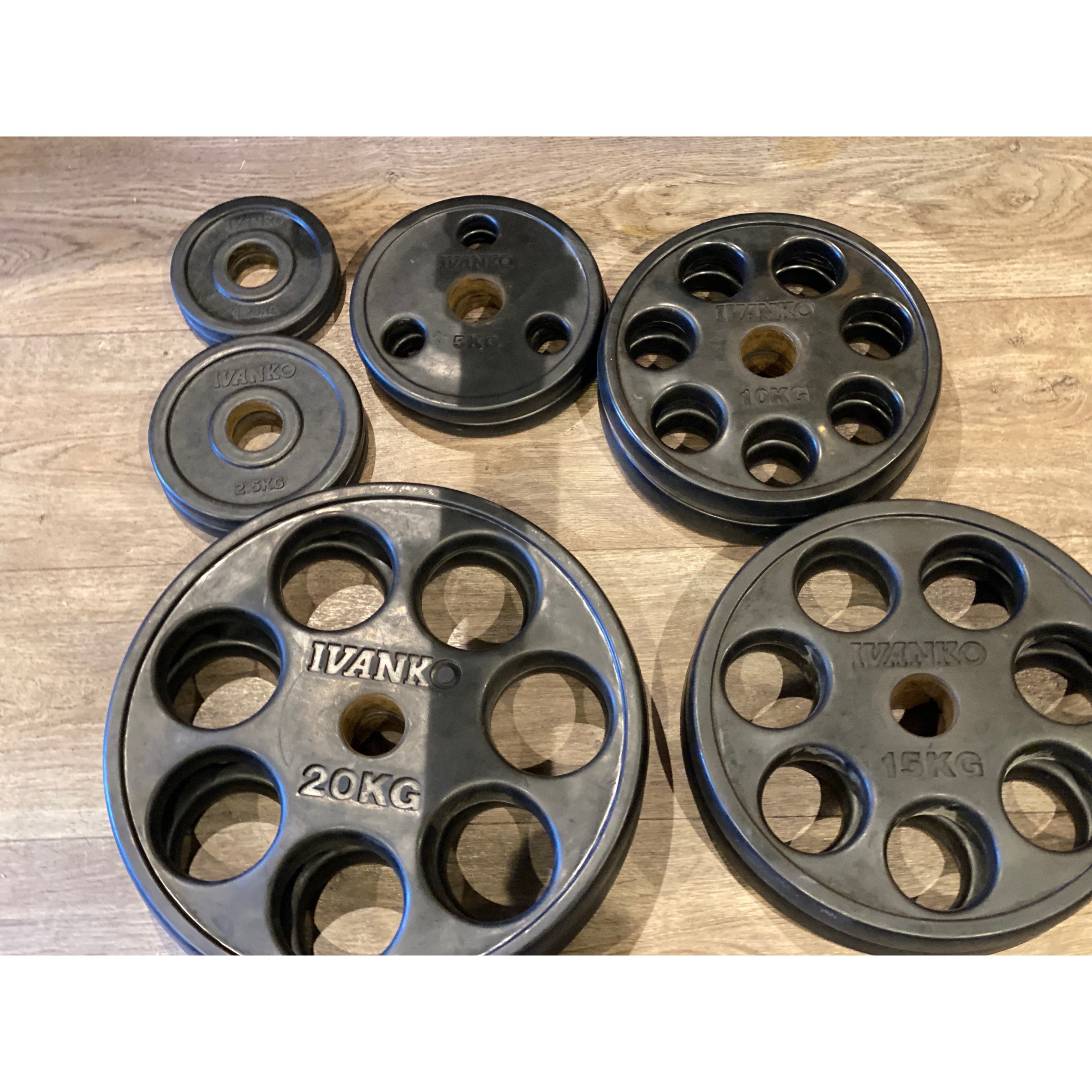 ①IVANKOイヴァンコ ラバープレート20kg x1枚穴径50mm(同時購入