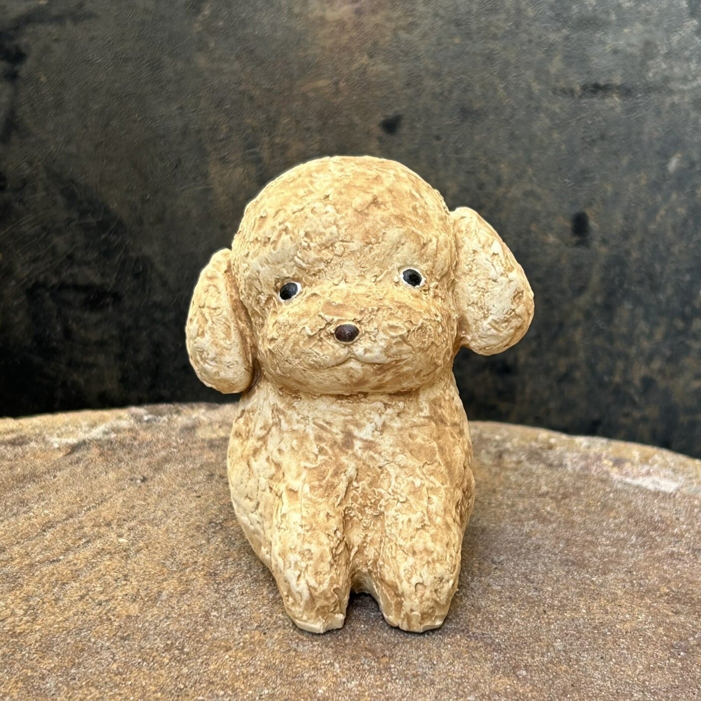 トイプードル (レッド） O-406-1 陶製 /toy poodle/玩具貴賓犬