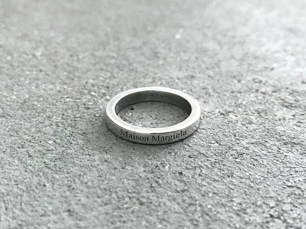 Maison Margiela logo ring silver 925 MADE IN ITALY | AFTER DARK