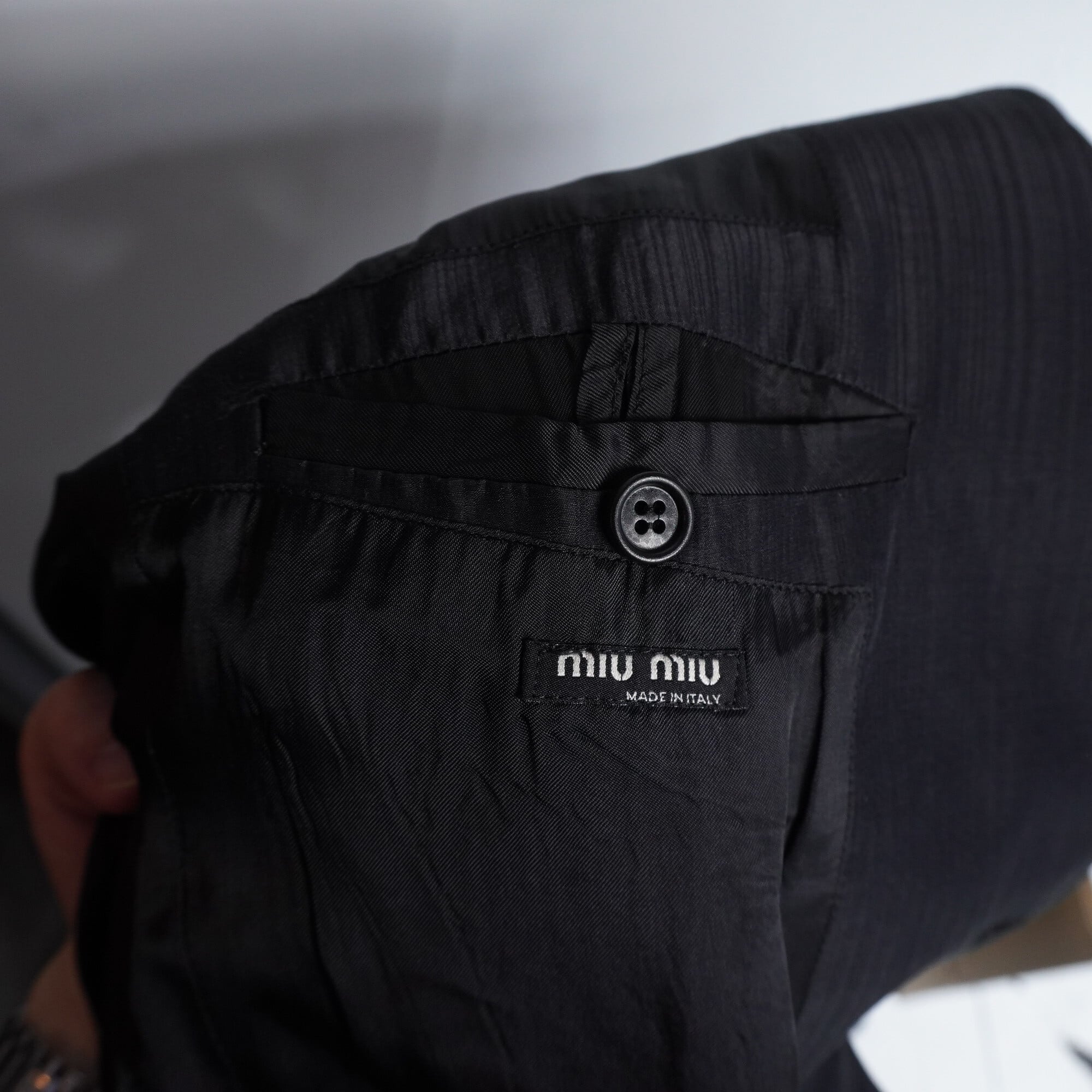 miu miu】ミュウミュウ Archive 光沢BLACKセットアップ | ブランド古着