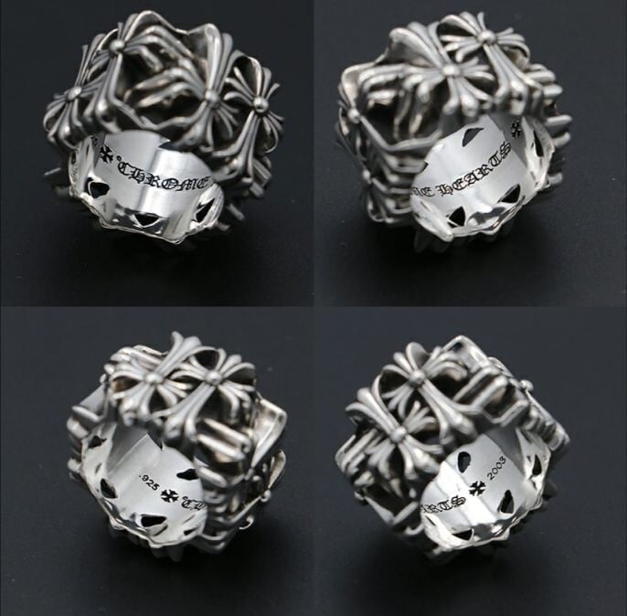 CHROME HEARTS クロムハーツ スクエア セメタリークロス リング