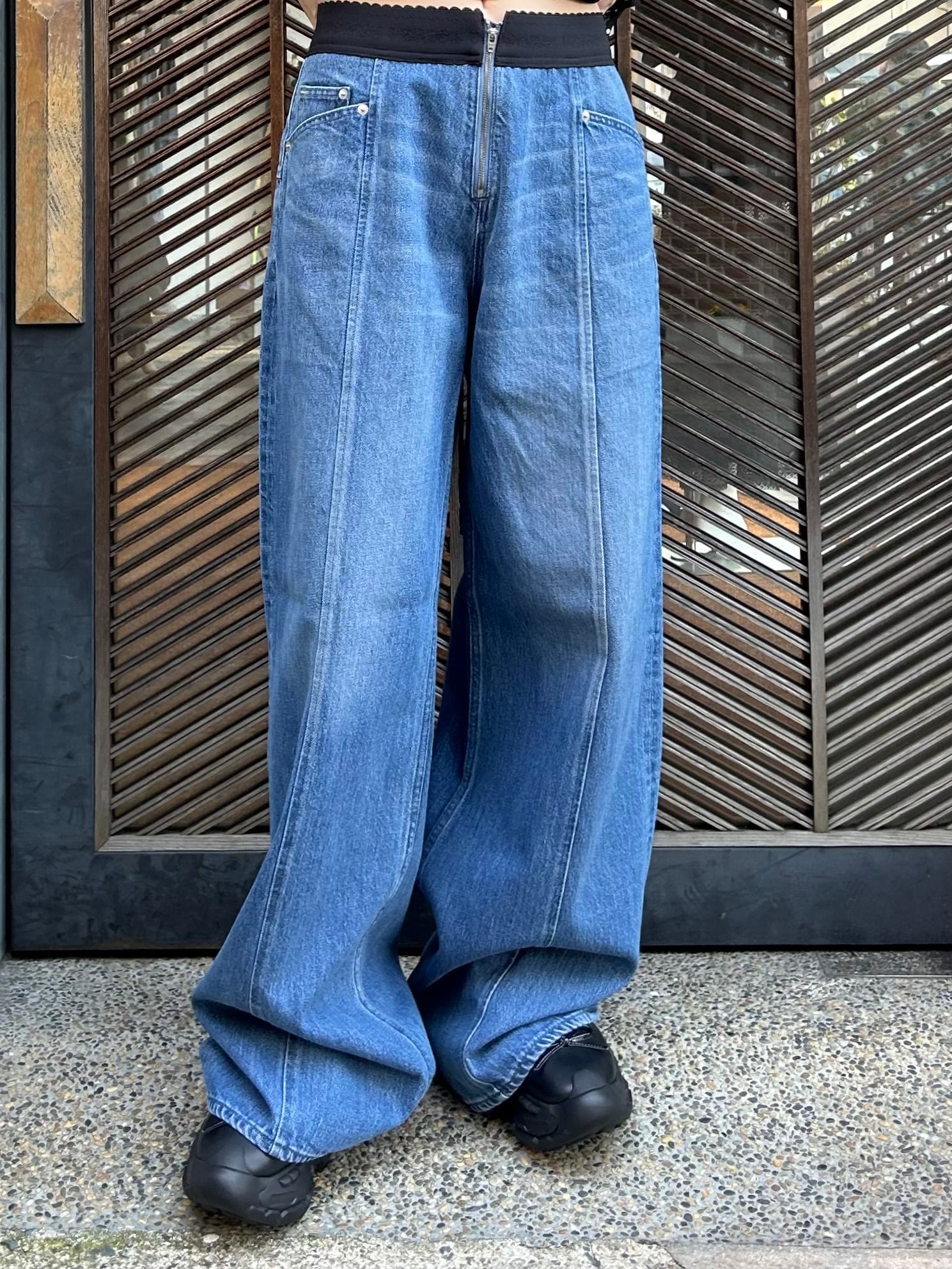 25SS】FETICO フェティコ /ORGANIC COTTON DENIM WIDE-LEG JEANS
