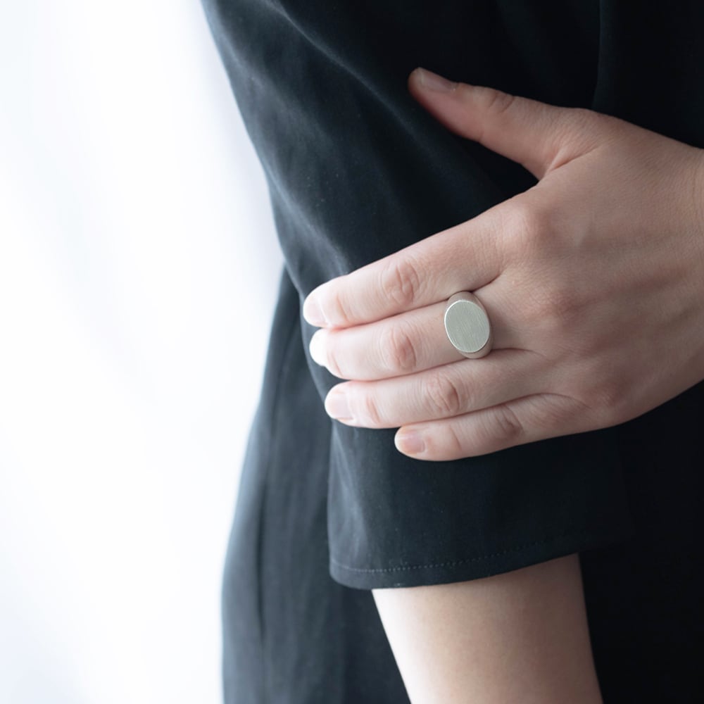 signet ring 8～15号 シグネットリング インダイリング 横丸 シルバー
