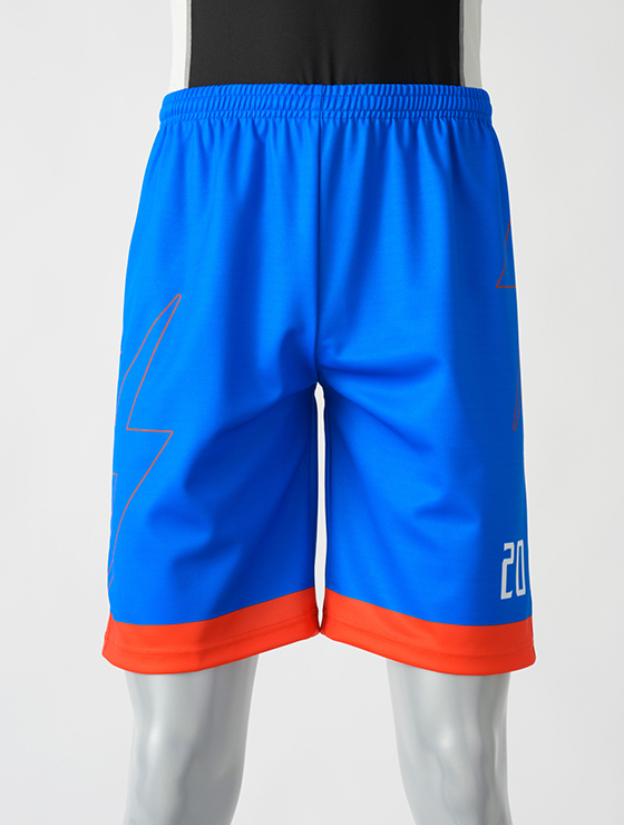 昇華セミオーダーバスケットボールパンツC06 紫・黄色