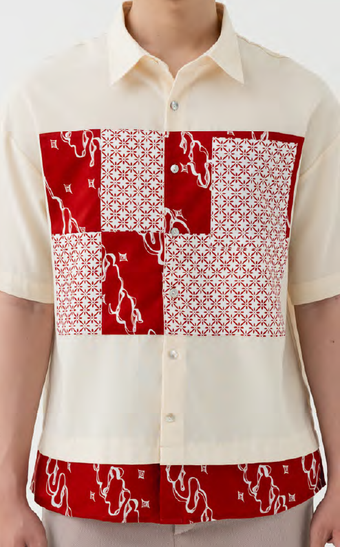 パッチワーク風半袖シャツ – bateeq japan