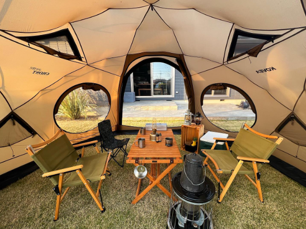 KOVEAゴーストシェルター【口コミ・レビュー・使用感・設営方法】庭