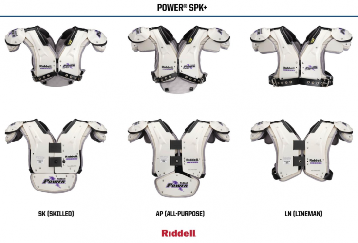 Football Shoulder Pads - Riddell Power SPK+ Lineman - Size