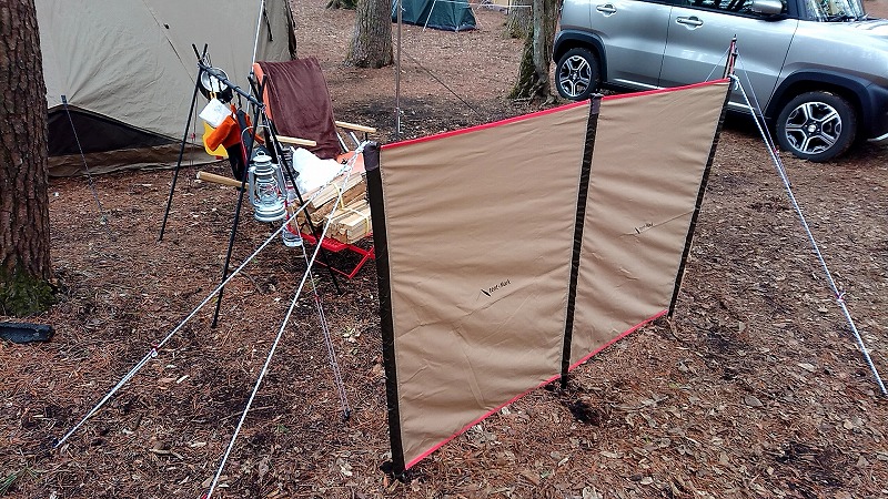 目隠しにも風防にも！tent-Mark DESIGNS(テンマクデザイン)の陣幕ミニ