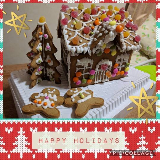 クリスマスのお菓子の家「ジンジャーブレッドハウス」を作りました