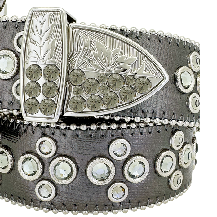 Bronx bb Simon Swarovski Crystals Italian Leather Belts Made in