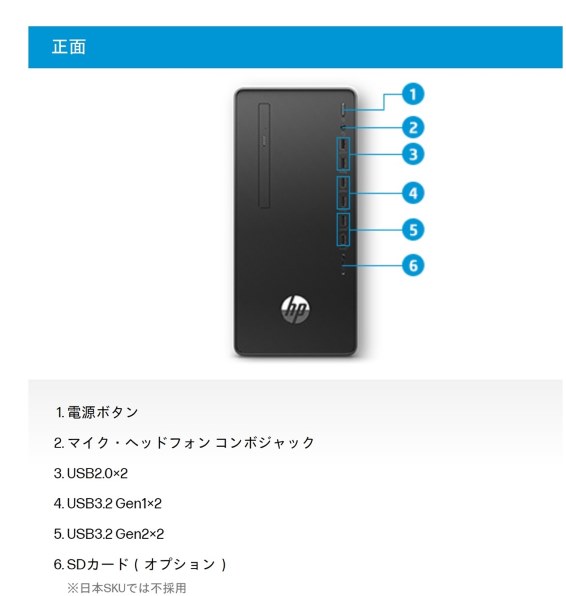 HP HP 285 Pro G8 Microtower PC Ryzen 5 PRO 5650G/8GBメモリ/256GB