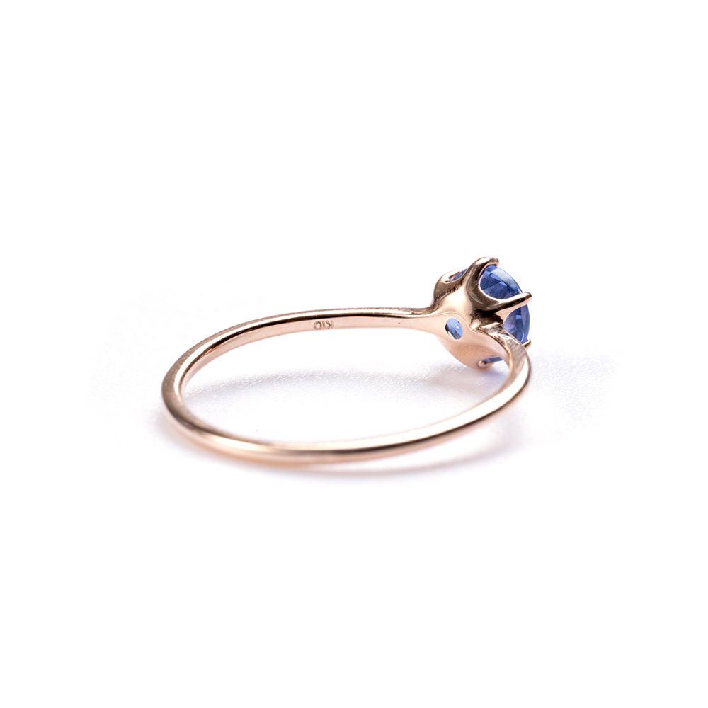 カラーチェンジフローライト 6本爪リング 指輪 レディース K10 10金