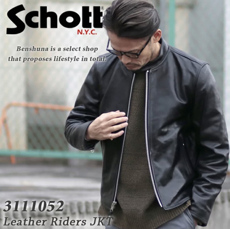 Schott/ショット】70s SINGLE RIDERS JACKETのサイズ感・着用レビュー