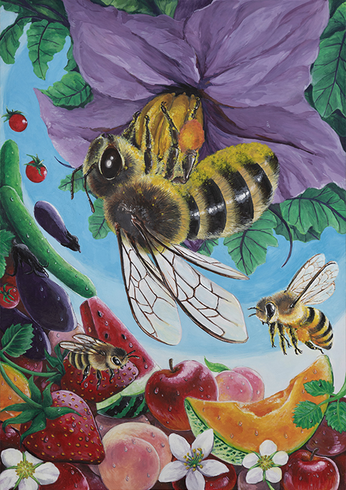 結果発表｜ミツバチの一枚画コンクール。健康食品、化粧品、鏡野町の