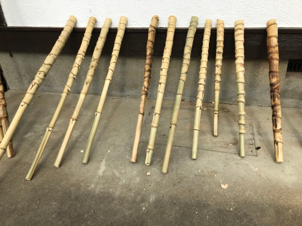 布袋竹とグラスソリッドで伊勢海老竿を作ろう♪【伐採～油抜き編