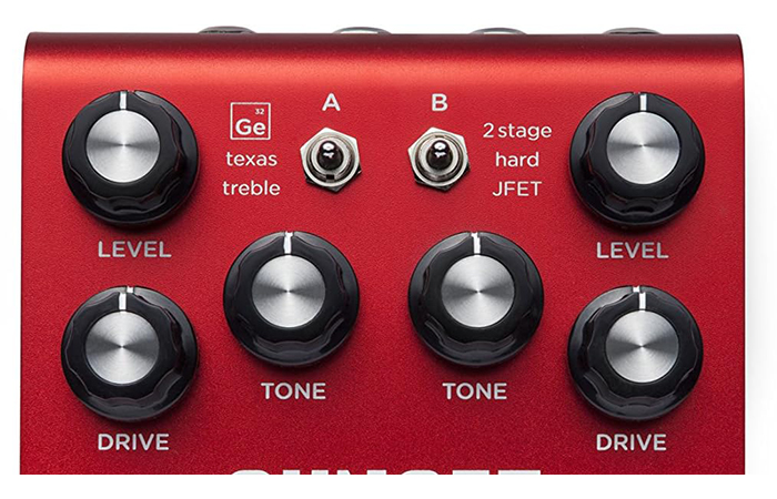 STRYMON / SUNSETの特徴と使い方などをレビュー。計6種類の歪みモード