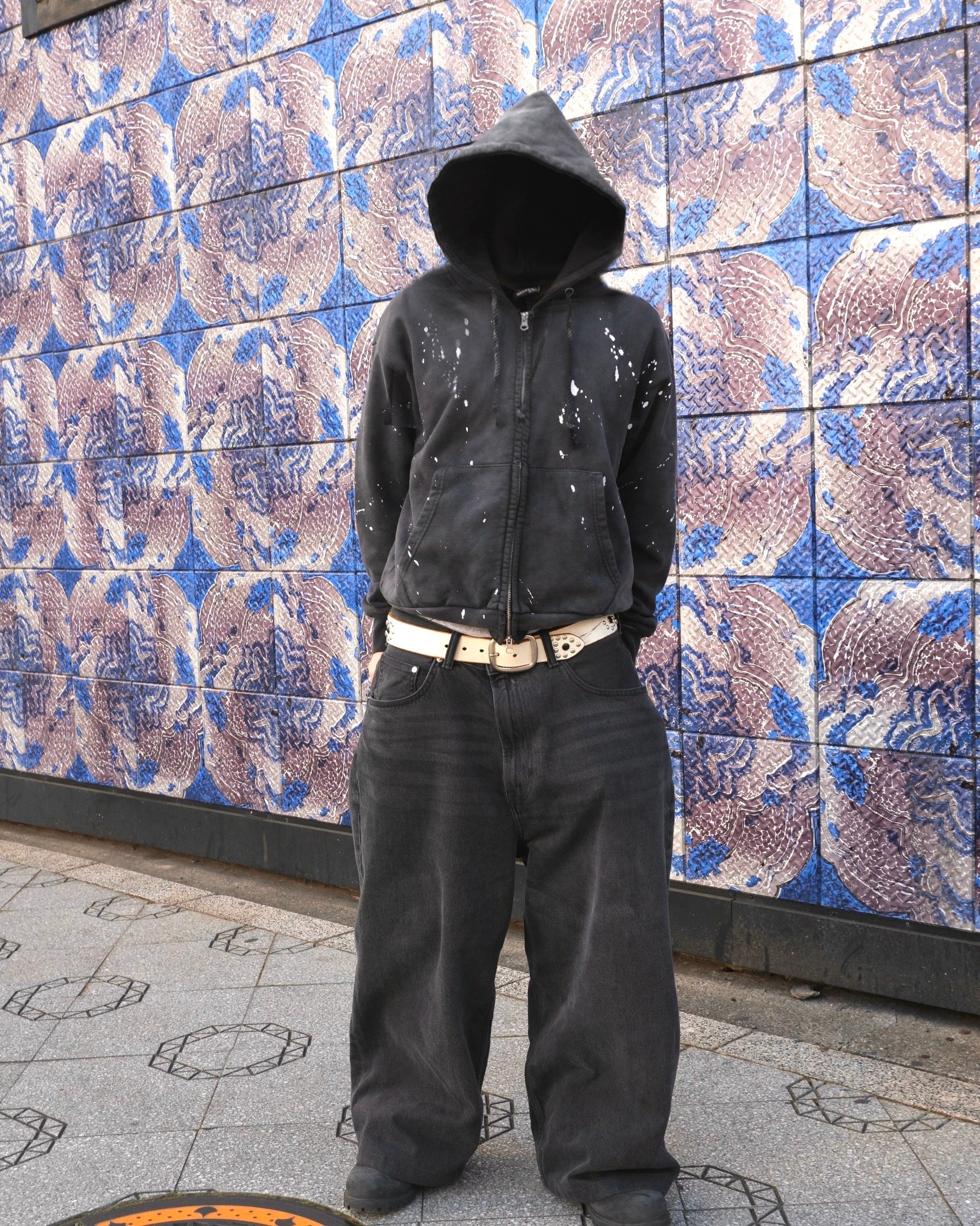 14.8oz Painted Crop Zip Hoodie – BELVET