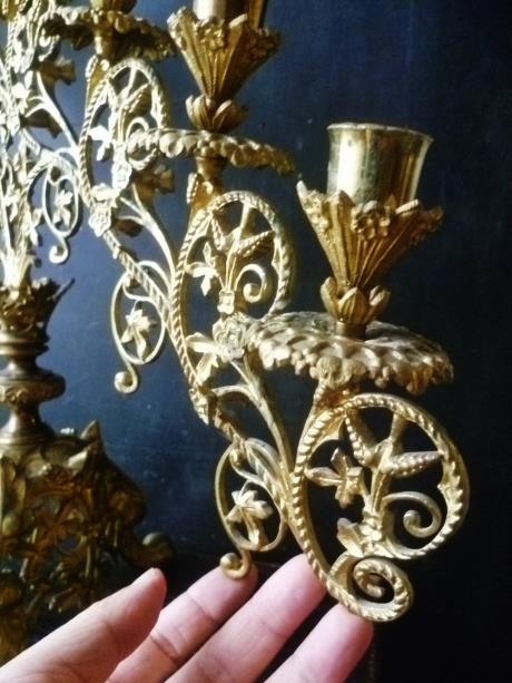 フランスアンティーク アート&オブジェ カトリック 教会の燭台