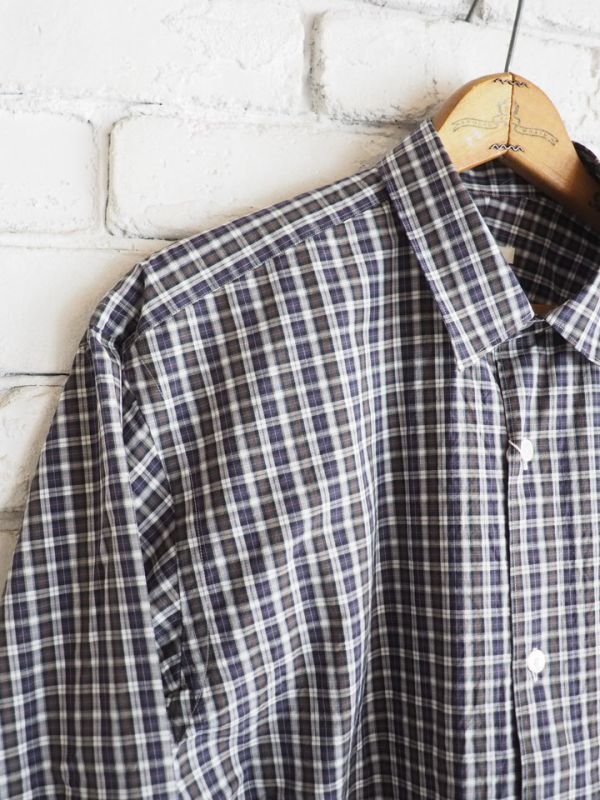 comoli19SSタータンチェックシャツ3コモリ