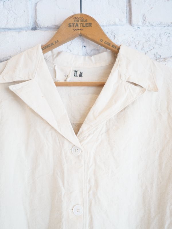 DEADSTOCK 50's FRENCH ARMY LINEN HOSPITAL COAT デッドストック 50