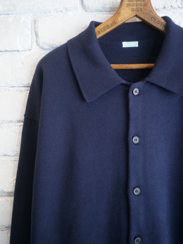 A.PRESSE Cotton Knit Polo Collar Cardigan アプレッセ コットン